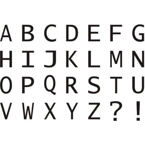 Clear upper case stamps alphabet scrapbooking stamps planner journal