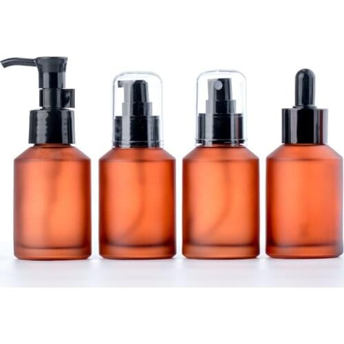 1PCS Brown Glass Empty Perfume Spray Bottle 15ml-100ml Fine Mist Atomizer Refillable Bottles Vial For Essential Oil Cosmetic