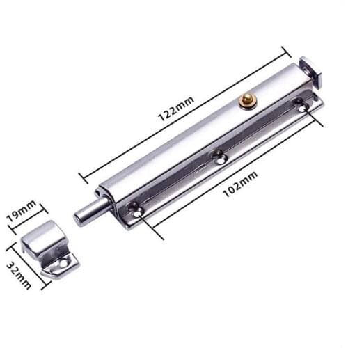 2pcs Silver Barrel Bolt 6inch Aluminum Alloy Door Latch Hardware for Home Hardware Gate Safety Door Bolt Latch Lock E11970