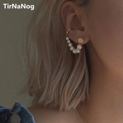 South Korean Imitation Pearl Ear Bones Ear clip Retro Fashion Contracted Ear cuff Earrings Women Jewelry Gifts