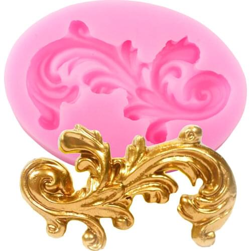 Scroll Relief Border Silicone Molds Candy Chocolate Fondant Cake Decorating Tools DIY Pendant Jewelry Polymer Resin Clay Moulds