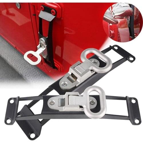 NEW-2Pcs Exterior Door Hinge Step Metal Folding Foot Pegs to Rooftop Rest Pedal for Wrangler JL JLU 2018 2019 Accessories