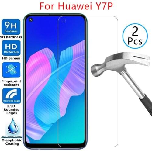 Tempered glass screen protector for huawei y7p case cover on huaweiy7p huawey y 7p 7 y7 p yp7 7yp protective phone coque bag 360