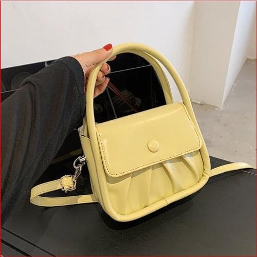 Womens bag Handbag Shoulder Bags designer luxury 2021 new PU leather Fashion pleated handbag Shoulder bag diagonal bag