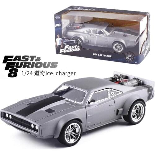 1:24 Scale Fast And Furious Diecast Lce Charger Car Model Toy Metal Diecasts Toy Vehicles Collection Model Decoration Toys Gifts