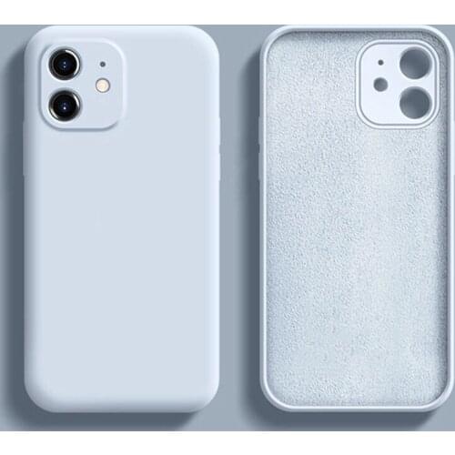 100pcs Original Liquid Silicone Case Shockproof TPU Soft Candy Cover For iPhone 13 Pro Max 12 Mini 11 XS XR X 8 7 6 Plus SE 2020