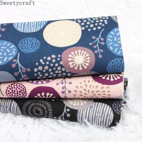 110x45cm Thick fabric by Half Yard Circle Flower Cotton Cloth DIY Sewing Dress Bag Clothes New 2021 Patchwork Textile Material