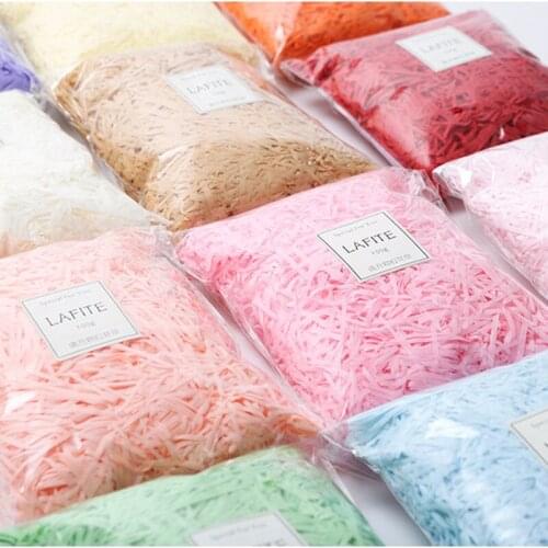 20g/50g Colorful Shredded Crinkle Paper Raffia Candy Boxes DIY Gift Box Filling Material Wedding Marriage Home Decoration