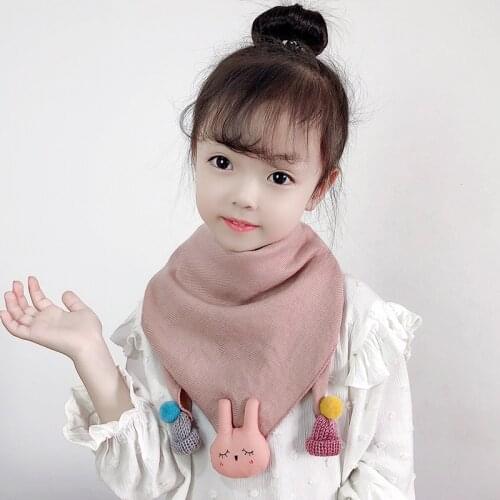 2019 Spring Autumn Baby Girls Dot Triangle Scarves Cotton and Linen Boys Girl Warm Scarf Bibs Toddler Child Neck Wear Baby Scarf