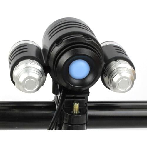 3000 Lumens 10W High Power CREE 3 Head XML T6 LED Bicycle Bike White Light lights Head Lamp 2 in 1 Aluminum alloy Waterproofing