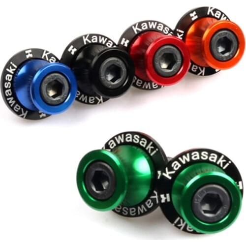 6 Color For kawasaki Z1000 Z900 Z750 Z250 ER6N 2019 2020 10MM Motorcycle accessories CNC Swingarm Spools slider stand screws