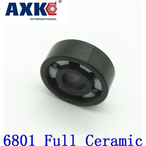2021 Promotion Real Axk 6801 Full Ceramic Bearing ( 1 Pc ) 12*21*5 Mm Si3n4 Material 6801ce All Silicon Nitride Ball Bearings