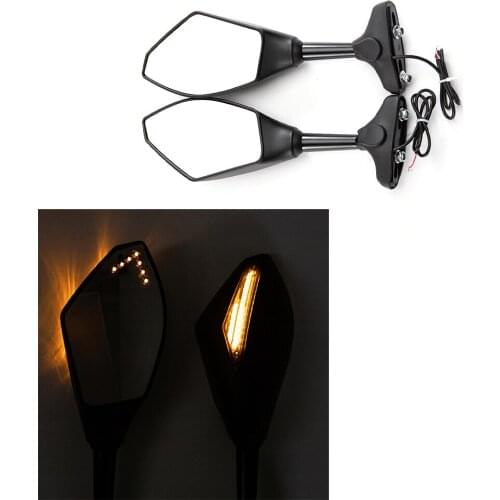 Motorcycle Integrated LED Turn Signal Rearview Side Mirror For Honda CBR 600 F4i 929 954RR F1 F2 Hurricane Ducati all models