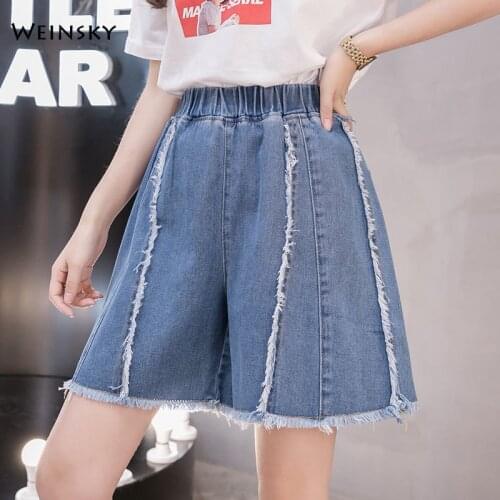 New Women Fashion Denim Shorts Plus Size Summer Casual Style Stretch Jeans