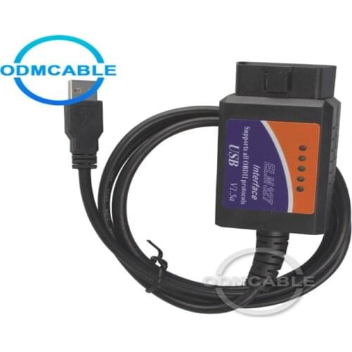 ELM327 V2.1 Software USB Plastic with FT232RL Chip ELM 327 OBDII Reader