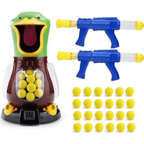 Interesting Soft Bullet Gun Score Target Duck Kids Shooting Toys Shooter Foam Ball Battle Educational Air Power Popper Xmas Gift