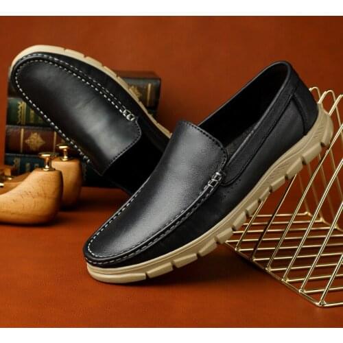 Men Casual Shoes Loafers Leather Mens Loafers Shoes Men Dress Business Wedding Shoes Men Social Shoes 2021 New