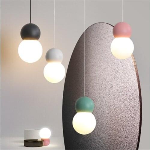 NEW 2020 LED Nordic bedroom chandelier modern minimalist bedroom bedside creative personality decoration sleeping lamp