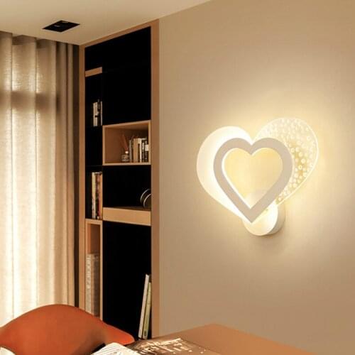 Romantic wall lamp Modern minimalist led bedside lamp Nordic creative personality aisle corridor bedroom Wall Lights WF109