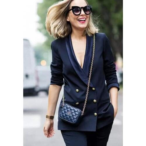 Shawl Lapel Suits for Women 2 Pcs Set Autumn Office Wear Jacket Pants with Suit Ladies Trousers and Jacket Set Custom Made