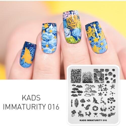 1pc Nail Art Stamp Template Line pattern Cloud Flower Dolphin Sika Deer Image Stamping Plates Nail Art Stencil Tool For Manicure