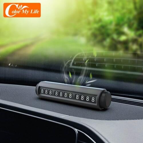 Luminous Car Temporary Parking Card Sticker Air Freshener Phone Holder for Peugeot 208 2008 308 3008 408 4008 508 5008 307 207