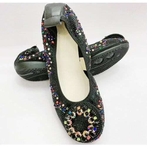 Italy Style Chic Sexy Women Flats Starry Shiny African Banana Shoes Luxury Brand Flat Shoes Italian Women Party Dance Shoes