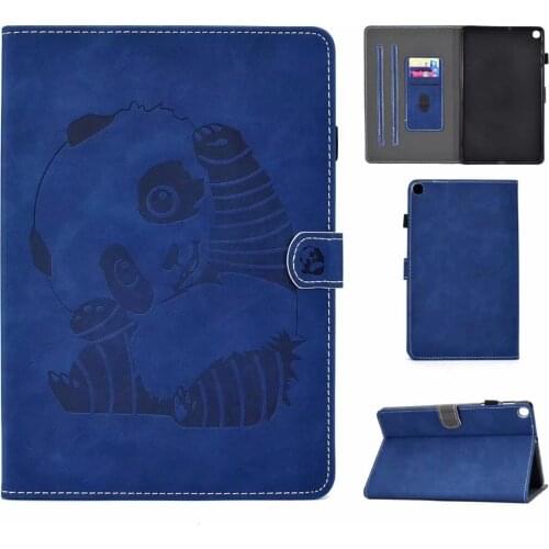 Smart Case For Samsung Galaxy Tab A 10.1 2019 T510 T515 SM-T510 Cover Funda Fashion Animal Silicone PU Leather Stand Skin Case