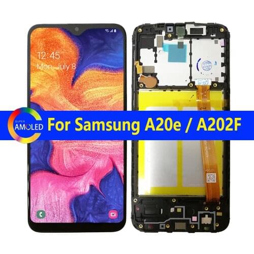 5.8" LCD With Frame For Samsung Galaxy A20e Display LCD SM-A202F/DS A202 A202F A202DS Screen Touch Sensor Digitizer Assembly