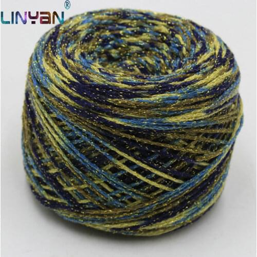 100g/lot Yarn For Knitting& Crocheting matethreads DIY crochet Metallic + Cotton metallized thread Hand Knitting Blended ZL49