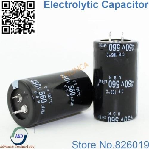 12pcs/lot 450v 560uf Radial DIP Aluminum Electrolytic Capacitors size 35*50 560uf 450v Tolerance 20