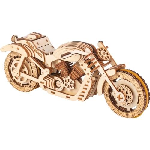 187Pcs DIY Hand-Made Motorcycle 3D Wooden Puzzle Toy Hand Made Jigsaw Gift For Children Educational Toys Birthday Christmas Gift