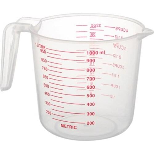 250/500/1000ML Plastic Measuring Cup High Heat-resistant Measuring Scale Cup with Spout Graduated Practical Kitchen Tools