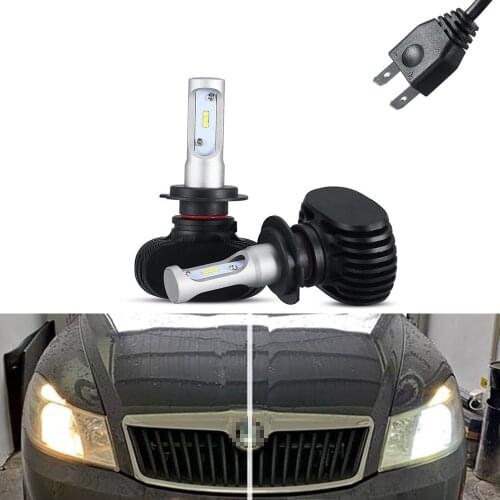 2x Canbus 6000k White 8000lm H7 Led Light LED Tip Headlight For Skoda Octavia 2 1Z FL Combi (2012)