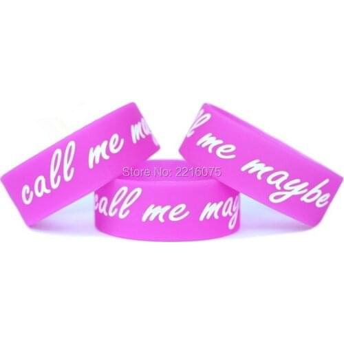 300pcs One Inch Call Me Maybe wristband silicone bracelets free shipping by DHL express