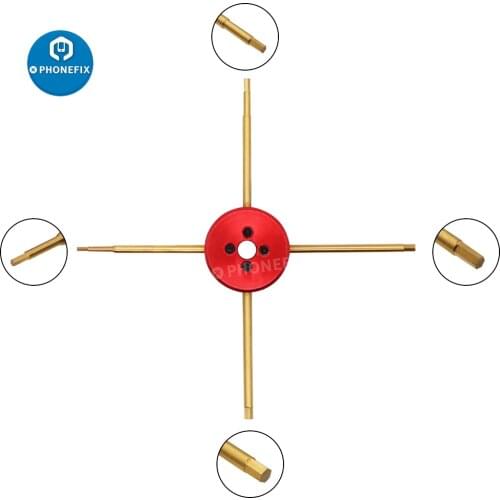 4 IN 1 Cross Switch Key Wrench Disassemble Hex Screwdriver Cross Switch Titanium Hexagon Screwdriver for RC Models Car Airplane
