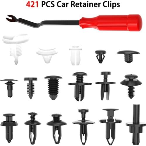 421Pcs Car Body Push Pin Rivet Trim Panel Fastener Clip Moulding Assortment for Ford for Toyota Car Retainer Fastener Clips Kit
