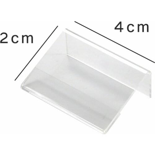 50Pcs 4x2cm Mini Sign Display Frame Price Name Card Tag Label Stands Photo Holder