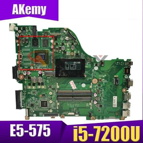 Akemy Laptop Mainboard For ACER Aspire E5-575 i5-7200U Motherboard DAZAAMB16E0 SR2ZU DDR4