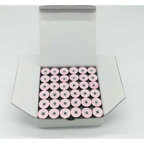Black Color Paper Side Type L 75D/2 144PCS/BOX for Embroidery Machine Pre-wound Bobbin Thread