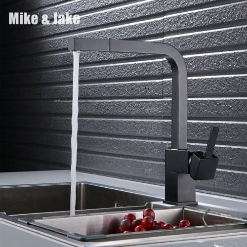 Black paint pull out kitchen faucet square brass kitchen mixer sink faucet mixer kitchen faucets pull out kitchen tap MJ5555B