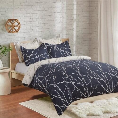 Floral Quilt Cover Pillowcase Plant Bedding Set Child Adult Duvet Cover Set Black Home Textiles Single Twin Queen Double King