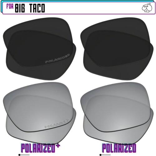 EZReplace Polarized Replacement Lenses for - Oakley Big Taco Sunglasses - BlkSirP Plus-BlkSirP