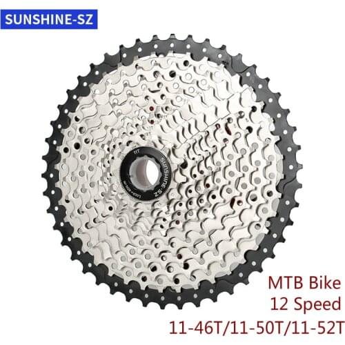 Sunshine Mountain Bike Freewheel Cassette 12 Speed 11-46T 11-50T 11-52T MTB Bicycle Cassette Flywheel Sprocket For Shimano SRAM