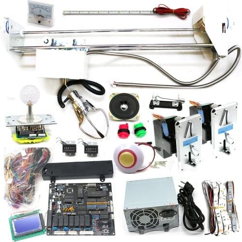 Crane Machine Diy Kit Plush Toy Claw Game Board 71cm Gantry Joystick LED Push Button Power Supply Coin Acceptor
