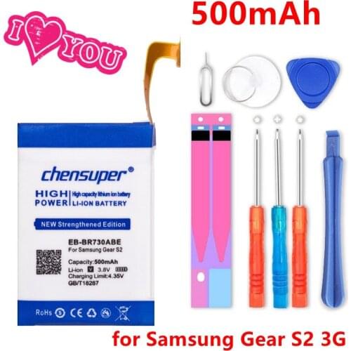 Top Brand 100% New 500mAh EB-BR730ABE Battery for Samsung Gear S2 3G R730 SM-R730A SM-R730V R600 R730S R730T in stock