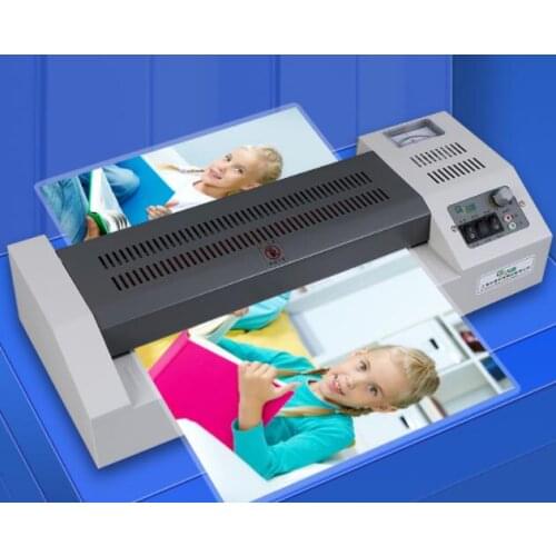 Metal Laminator Hot and Cold A3 Photo A4 Professional Level Adjustable Temperature Laminating Machine for Office/Home 4 Rollers