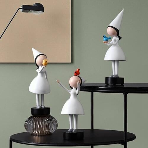 Cute cartoon girl character small home ornaments room table desk home decoration desktop furnishings