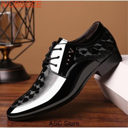 Mens Dress Shoes Fashion Classic Formal Wedding Shoes Men Slip On Office Oxford Shoes For Men Black Flat shoes