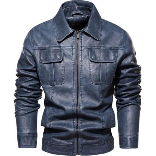 Mens Fashion Casual Leather Jackets And Coats Autumn Winter Motorcycle Biker Outerwear Tops Clothing Plus Size M-4XL